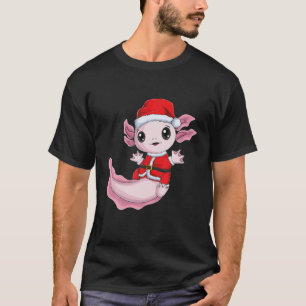 Christmas Axolotl Santa Claus Xmas Pjs Pajama Kawa T-Shirt