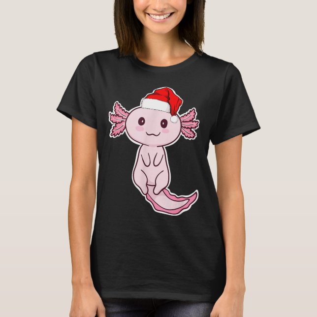 Christmas Axolotl  T-Shirt (Front)