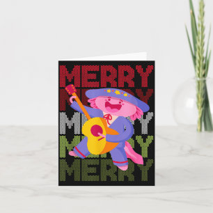 Christmas Axolotl Ugly Sweater Funny Christmas Sno Card