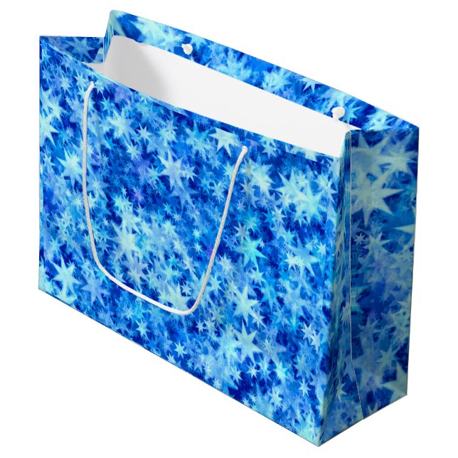 Christmas Azure Horizon Large Gift Bag (Front Angled)