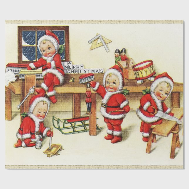 Christmas Babies Wrapping Paper (Flat)