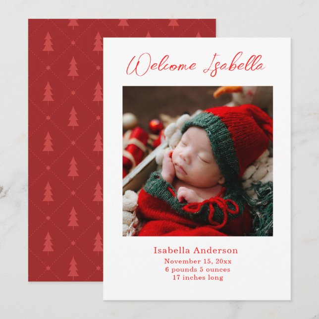 Christmas Baby Announcement (Front/Back)