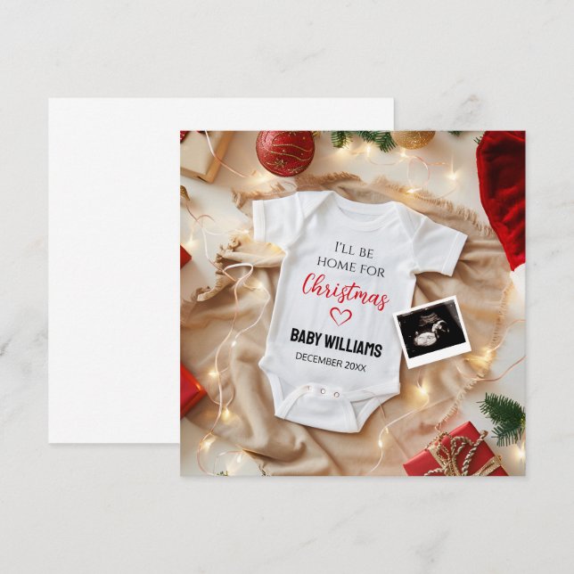 Christmas Baby Announcement Social Media (Front/Back)