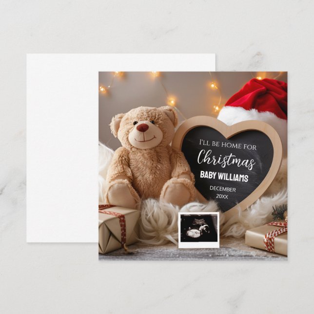 Christmas Baby Announcement Social Media (Front/Back)
