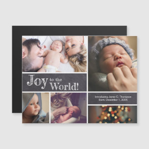 Christmas Baby Birth Announcement Photo Collage