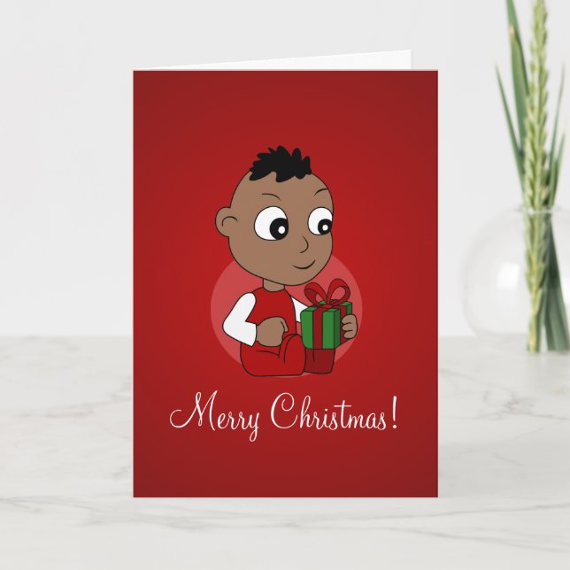 Christmas baby cartoon holiday card (Front)