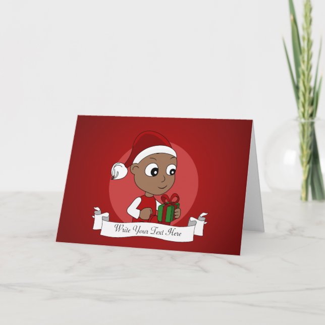 Christmas baby cartoon holiday card (Front)