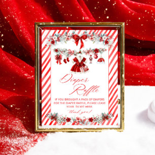 Christmas Baby Clothes Baby Shower Diaper Raffle Poster
