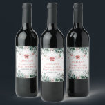 Christmas Baby Clothes Merry Little Baby Shower Wine Label<br><div class="desc">The Christmas Baby Clothes Merry Little Baby Shower Wine Label adds a festive and elegant touch to your holiday-themed baby shower. Featuring an adorable design with Christmas baby clothes and seasonal accents, this label transforms wine bottles into charming decor or thoughtful party favours. It’s the perfect way to tie your...</div>