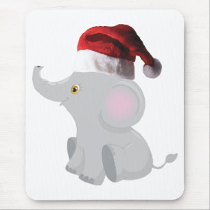 Christmas Baby Elephant Mouse Mat