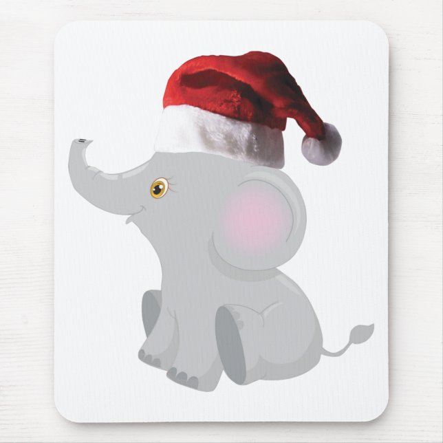 Christmas Baby Elephant Mouse Mat (Front)