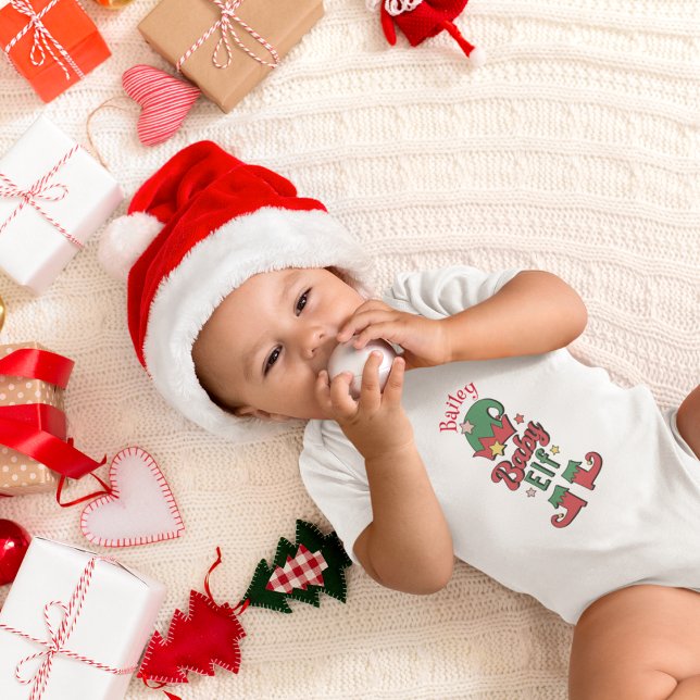 Christmas Baby Elf customized Baby Bodysuit (Christmas Baby Elf customized Baby Bodysuit)