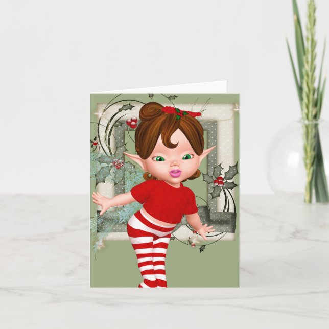 Christmas Baby Fairy Note Card (Front)