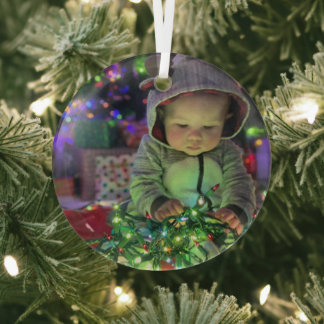 Christmas Baby Glass Tree Decoration