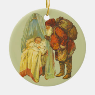 Christmas Baby Holiday Vintage Ceramic Tree Decoration