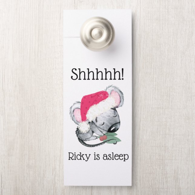 Christmas Baby is Sleeping Door Hanger (On Knob)