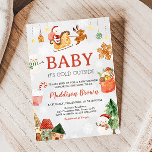 Christmas Baby It's Cold Outside Baby Shower  Invitation