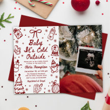 Christmas Baby It's Cold Outside Baby Shower Photo