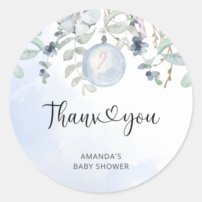 Christmas Baby it's cold outside Classic Round Sticker (Front)