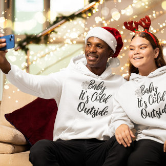 Christmas Baby It's Cold Outside Pregnancy Hoodie