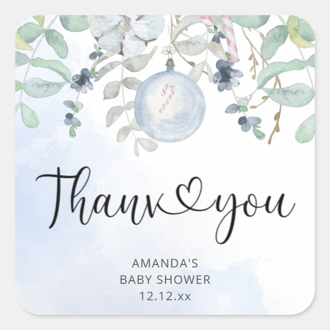 Christmas Baby it's cold outside Square Sticker (Front)