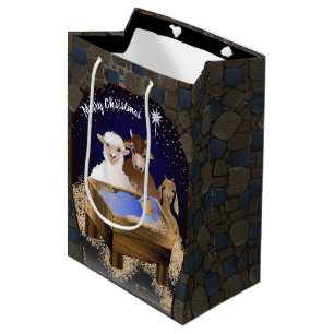 Christmas Baby Jesus Nativity Medium Gift Bag