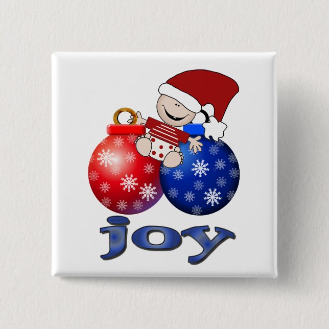 Christmas Baby Joy Tshirts and Gifts 15 Cm Square Badge (Front)