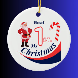 Christmas Baby "My 1st Christmas" Ceramic Tree Decoration