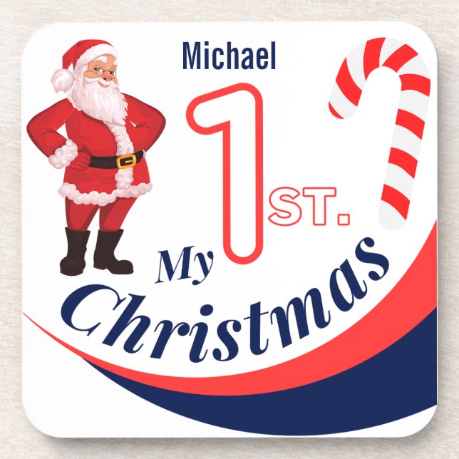  Christmas Baby "My 1st Christmas" Coaster (Front)
