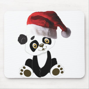 christmas baby panda bear mouse mat