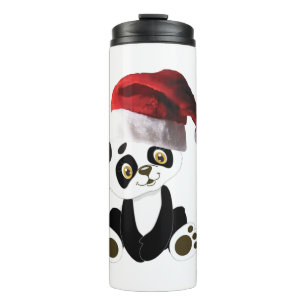 christmas baby panda bear thermal tumbler