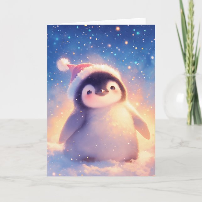 Christmas Baby Penguin Card (Front)