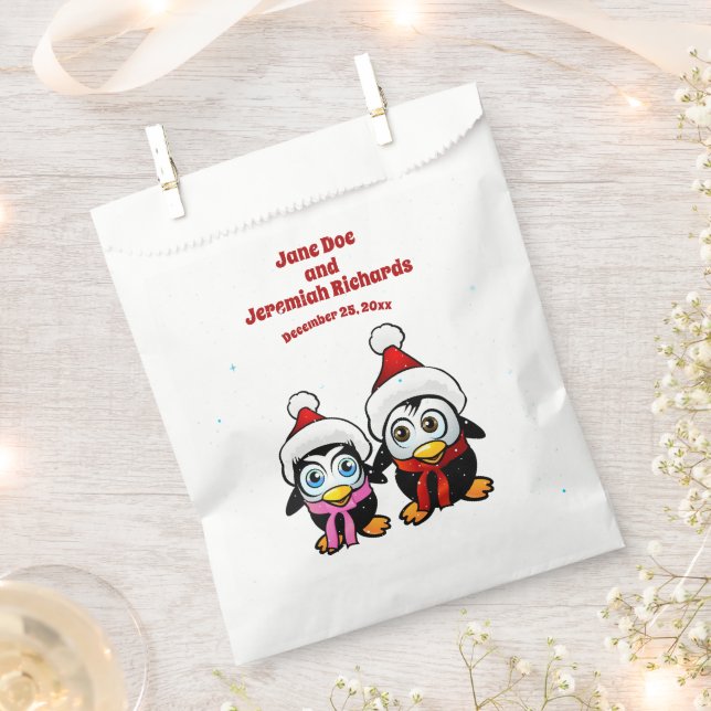 Christmas Baby Penguins Favour Bags (Clipped)