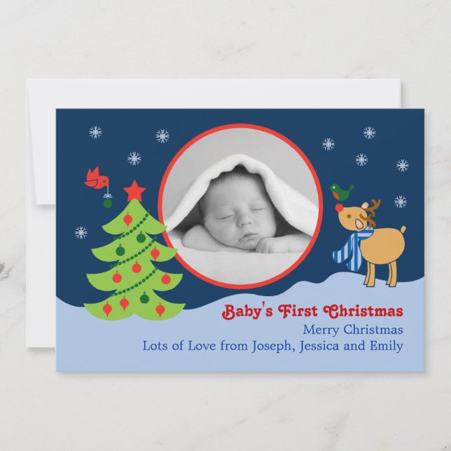 Christmas Baby Photo Announcement (Front)