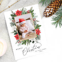 Christmas Baby Photo Frame Holiday Card