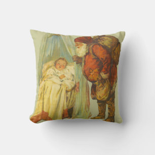 Christmas Baby Santa Clause Vintage Cushion