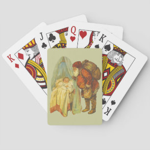 Christmas Baby Santa Clause Vintage Playing Cards