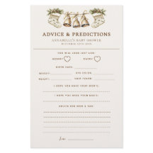 Christmas Baby Shower Advice and Predictions Game