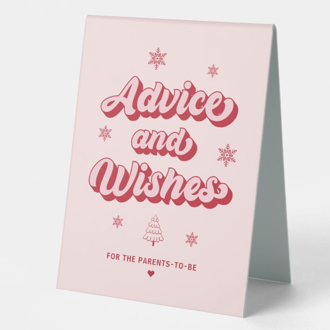 Christmas Baby Shower Advice & Wishes (Front)