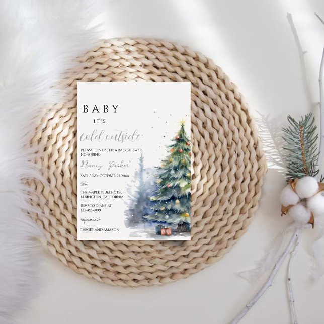 Christmas Baby Shower | Baby Its Cold Outside Invitation (Creator Uploaded)