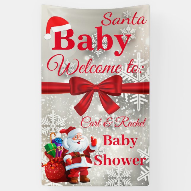 Christmas Baby Shower Banner (Vertical)