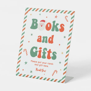 Christmas Baby Shower Books and Gifts Pedestal Sign