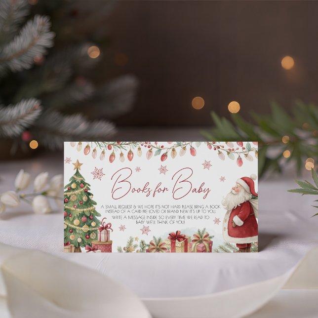 Christmas Baby Shower Books for Baby Card (Creator Uploaded)