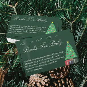 Christmas Baby Shower Books For Baby Card