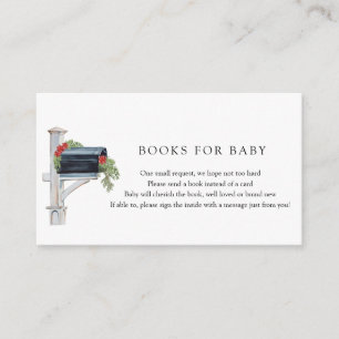 Christmas Baby Shower by Mail Send a Book Enclosure Card