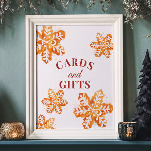 Christmas Baby Shower Cards and Gifts Sign