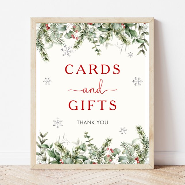 Christmas Baby Shower Cards & Gifts Sign (Creator Uploaded)