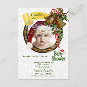Christmas Baby Shower Enclosure Card