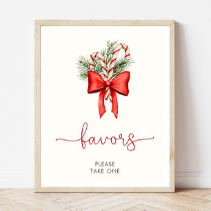 Christmas Baby Shower Favours Sign