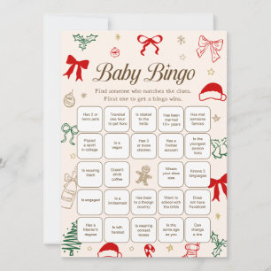 Christmas Baby Shower Find the Guest Downloadable  Invitation